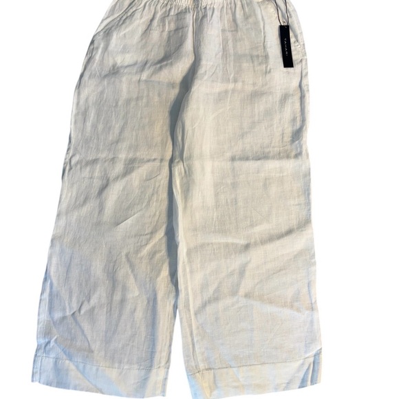 Tahari Essentials 100% White Linen Pants M NWT - Picture 2 of 9